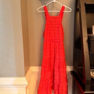 Anthropologie Maeve Tiered
Eyelet Sundress Coral Size 0